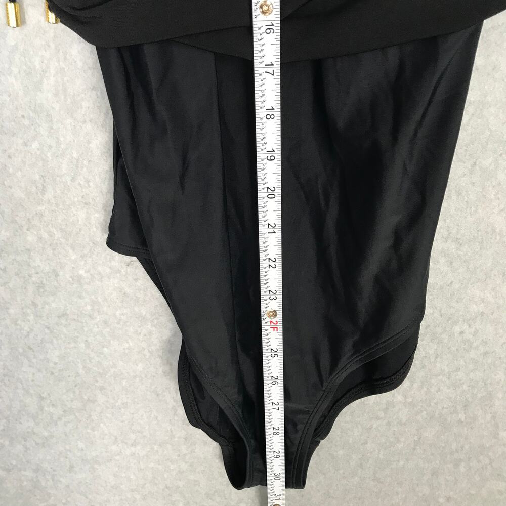 Beyond Control One Piece Swimsuit Sz 12 Swim Dress Ruched Draped Fluid Sculpting - Picture 11 of 16